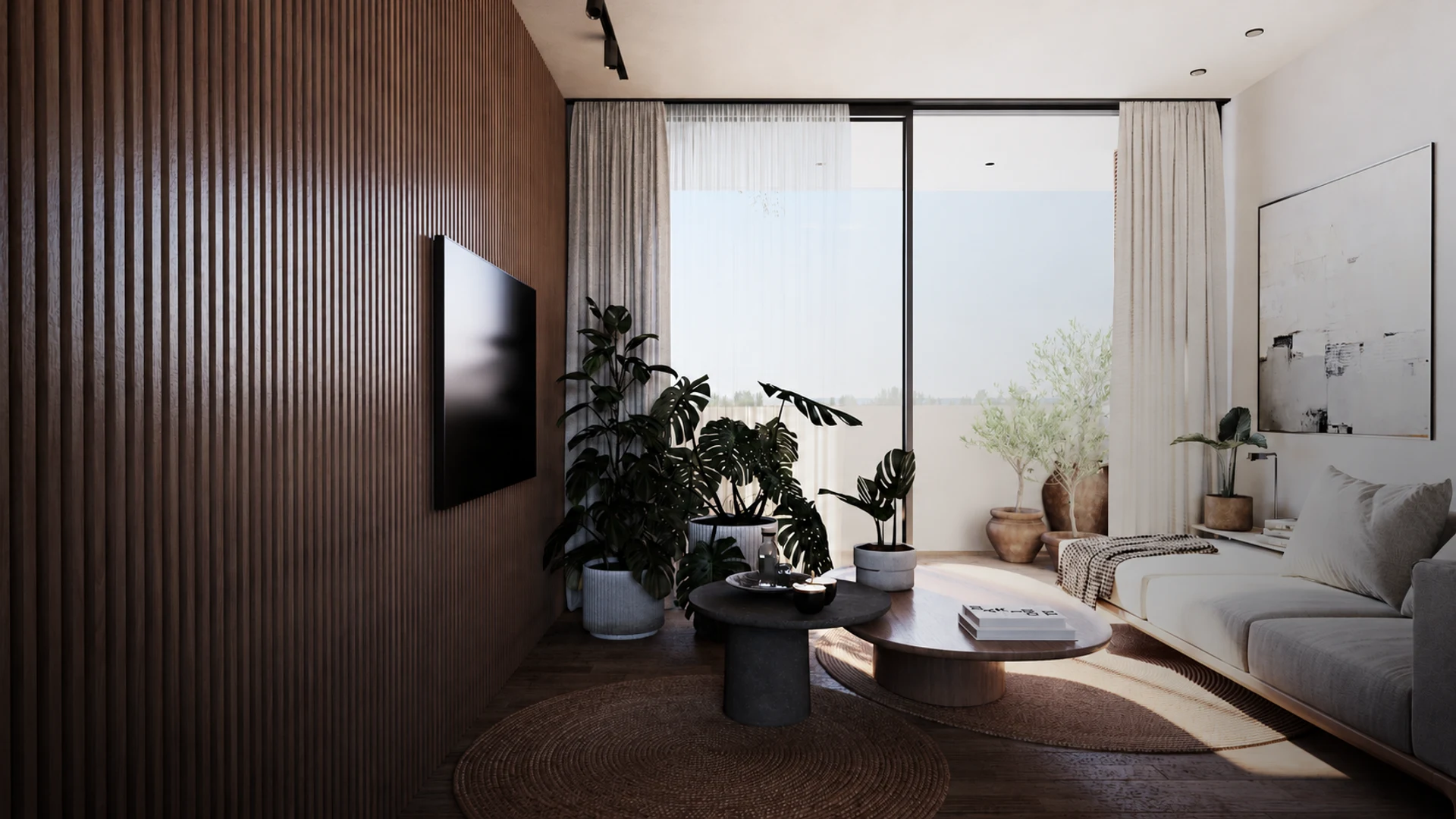 Chili living room opening onto a covered veranda